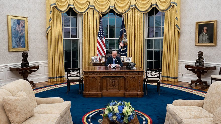 U.S. President Joe Biden in the Oval Office. Credit: White House/Flickr.