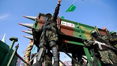 Members of Hamas attend a rally in Beit Lahiya on May 30, 2021. Photo by Atia Mohammed/Flash90.