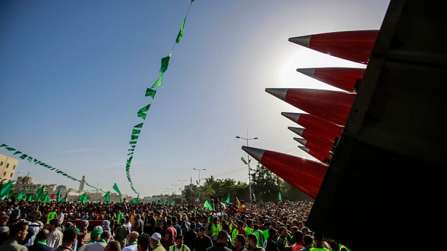 A Hamas rally in Beit Lahiya in the Gaza Strip, on May 30, 2021. Photo by Atia Mohammed/Flash90.
