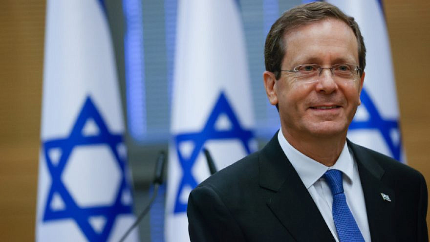 Israeli President-elect Isaac Herzog at the Knesset in Jerusalem on the day of the election, June 2, 2021. Photo by Yonatan Sindel/Flash90.