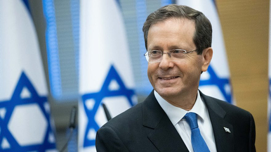 Newly elected Israeli President Isaac Herzog seen at the Israeli Knesset on the day of the presidential elections, in Jerusalem, June 2, 2021. Photo by Yonatan Sindel/Flash90.