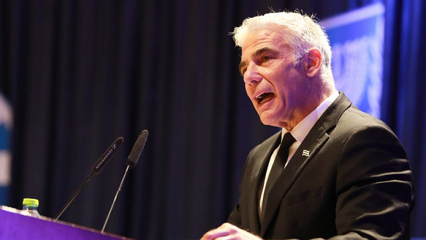 Israeli Foreign Minister Yair Lapid at the Foreign Ministry in Jerusalem, June 14, 2021. Photo by Flash90.