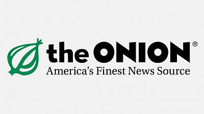 Logo of the satirical news site “The Onion.” Credit: The Onion.
