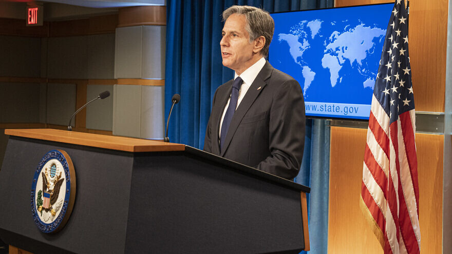 U.S. Secretary of State Antony Blinken delivers remarks to the press at the U.S. Department of State in Washington, D.C. on Aug. 2, 2021. Credit: State Department Photo by Freddie Everett.