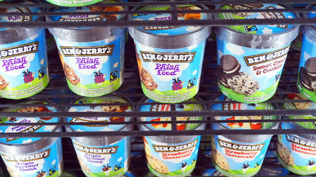Ben & Jerry's ice-cream in a grocery-store freezer. Credit: Ho Su A Bi/Shutterstock.com.