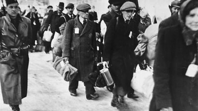 Slovakian Jews being deported by the government during World War II after authorities signed an agreement with Germany in March 1942. Credit: United States Holocaust Memorial Museum.