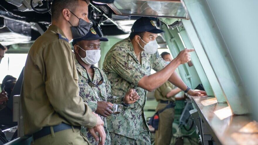 U.S. Navy and Israeli Navy sailors during the “Noble Waters” exercise. Credit: IDF.