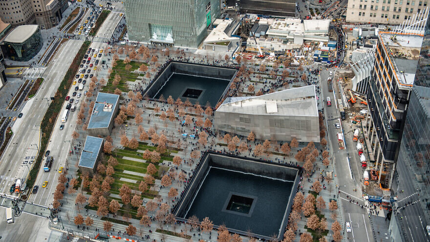 An aerial view of the 9/11 Memorial Museum in Lower Manhattan. Credit: 
Nick Starichenko/Shutterstock.
