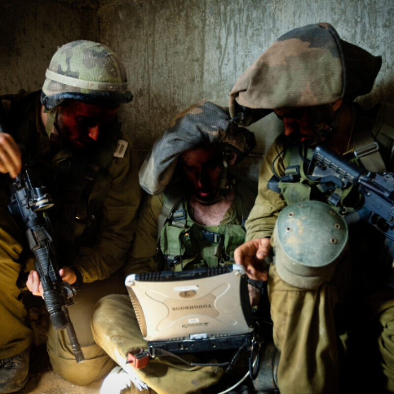 Members of IDF Unite 8200's operational arm training in the field. Sep 11 2012. Photo by Moshe Shai/Flash90.