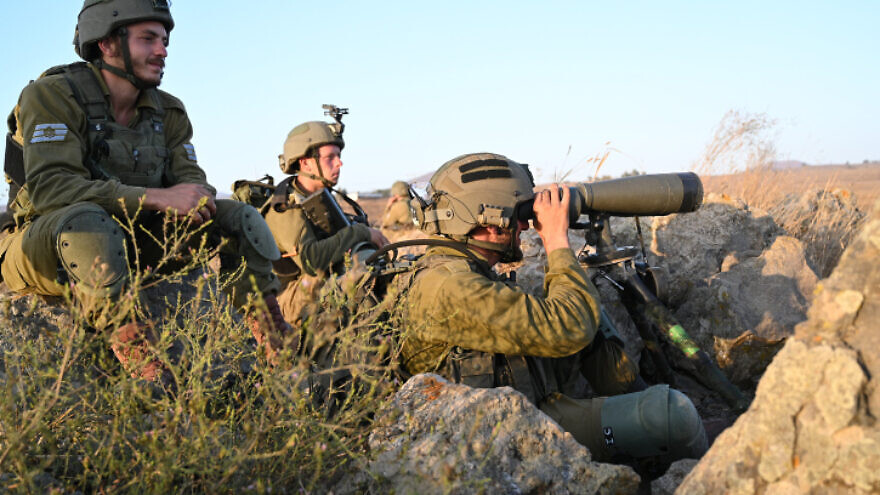 IDF forces during a training exercise near Katzrin in the Golan Heights, Aug. 31, 2021. Photo by Michael Giladi/Flash90.