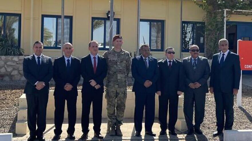 Egyptian and Israeli military delegations attend a meeting at Sharm el-Sheikh in the Sinai Peninsula, Nov. 7, 2021. Credit: IDF Spokesperson.