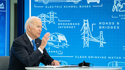 U.S. President Joe Biden speaking on his infrastructure plans. Source: Twitter/White House.