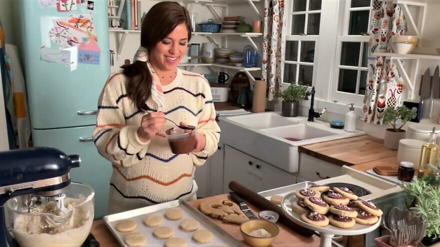 The Food Network's Molly Yeh appeared in a new JDC video series on Jewish communities worldwide celebrating Hanukkah called “A Great Miracle Happened Here,” Nov. 28, 2021. Credit: Courtesy/Food Network, JDC.