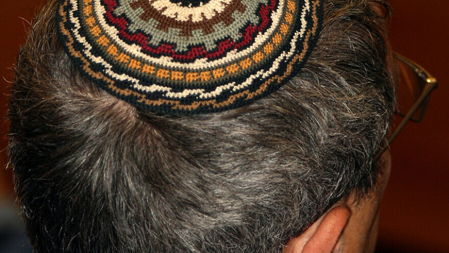 A man wearing a kipah. Credit: Remi Jouan via Wikimedia Commons.