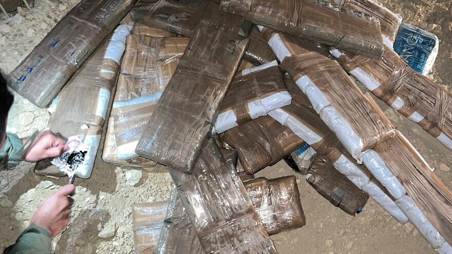 Israeli forces seized some 120 kilograms of cocaine and marijuana on the border with Egypt, Nov. 21, 2021. Source: Israel Defense Forces.