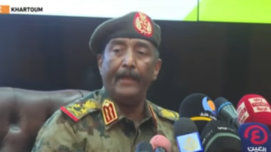 Sudan's Gen. Abdel Fattah al-Burhan. Source: Screenshot.