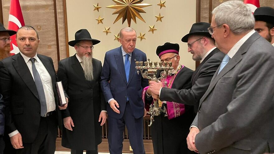 Turkish President Recep Tayyip Erdoğan meeting with the Alliance of Rabbis in Islamic States. Credit:  Alliance of Rabbis in Islamic States.