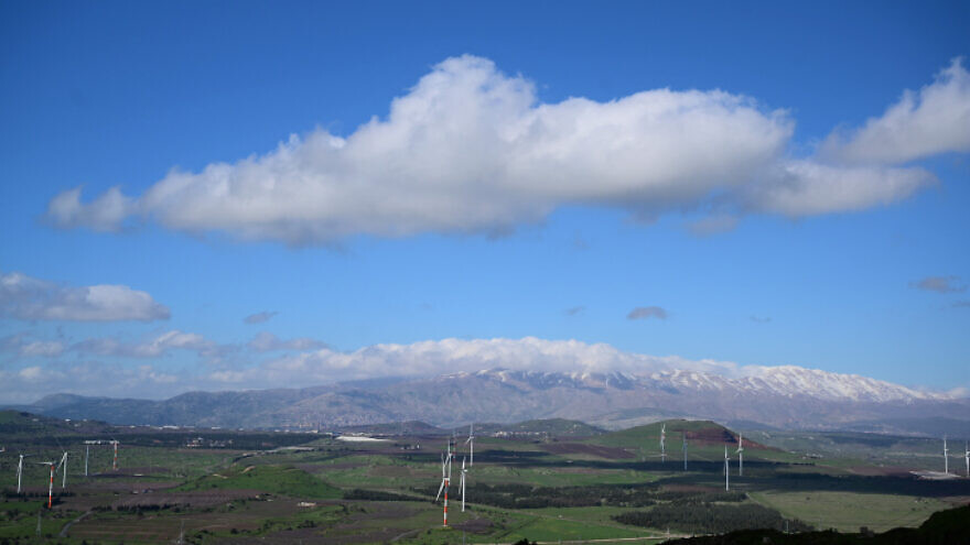 A view of the Golan Heights, near the border with Syria, on March 12, 2021. Photo by Michael Giladi/Flash90.