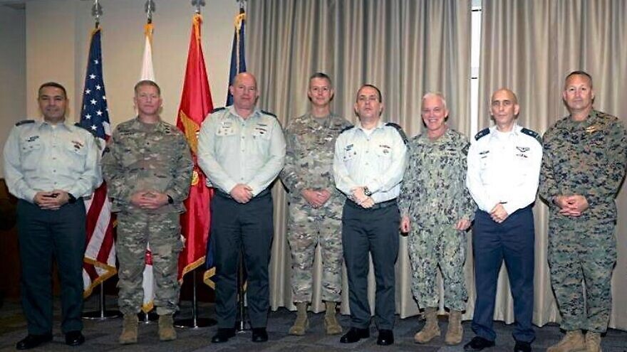 Senior officers of the Israel Defense Forces meet with U.S. CENTCOM officials in Tampa, Fla., Dec. 1, 2021. Credit: IDF Spokesperson's Unit.