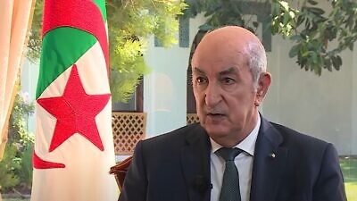 Algerian President Abdelmadjid Tebboune. Source: YouTube
