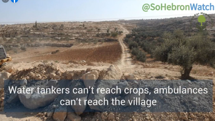 A screenshot from a video produced by the South Hebron Hills Watch. Source: Screenshot.