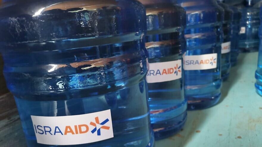Water distributed in the Philippines following Super Typhoon Rai/Odette, Dec. 2021. Credit: IsraAID.