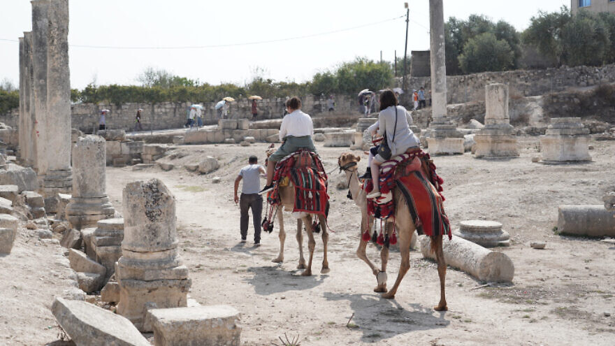 The ancient village of Sebastia, near   Nablus in Samaria, on April 22, 2019. Photo by Hillel Maeir/Flash90.