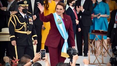 Honduran President Xiomara Castro at her swearing-in ceremony, Jan. 28, 2022. Source: Twitter/Xiomara Castro.