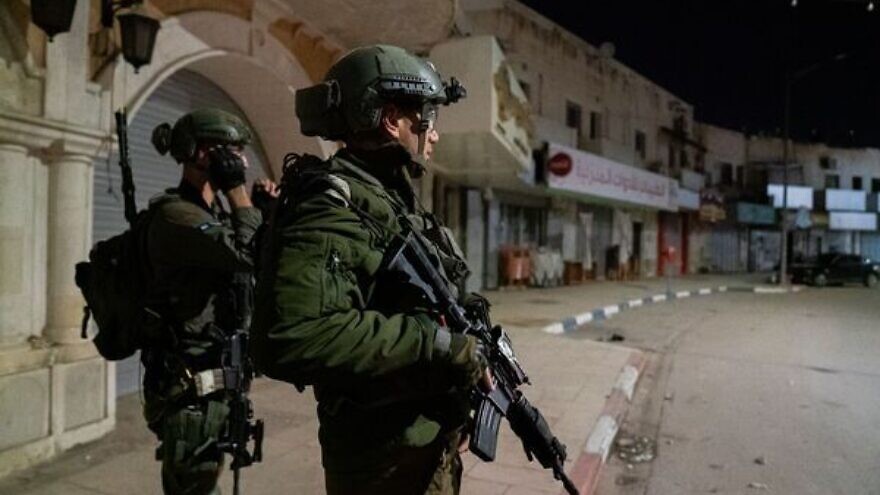 Israeli security forces work together to thwart terrorist infrastructure in the Jordan Valley region on Jan. 30, 2022. Credit: IDF Spokesperson's Unit.