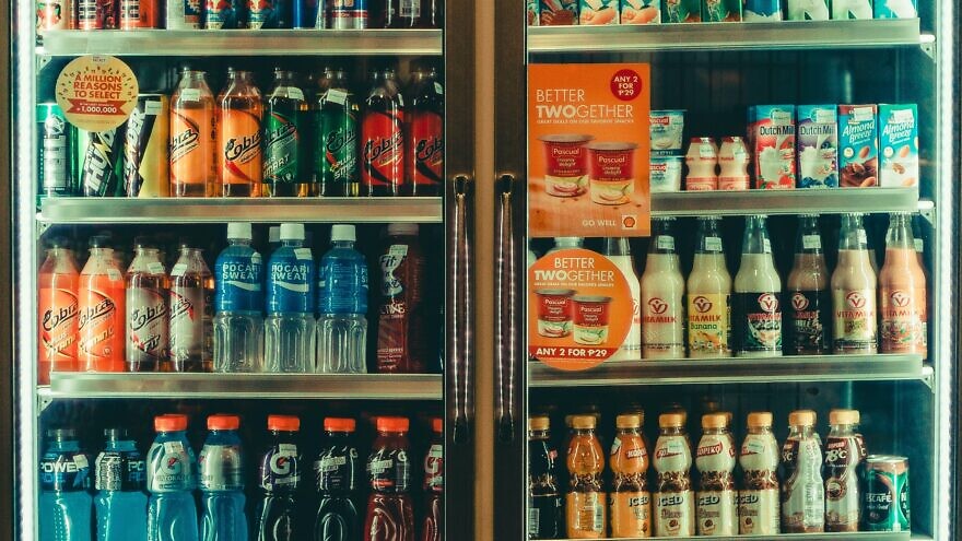 A case of carry-out beverages in Israel. Credit: Pexels.