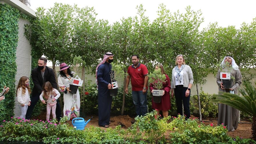 A Sharaka tree-planting event for Tu B'Shevat.