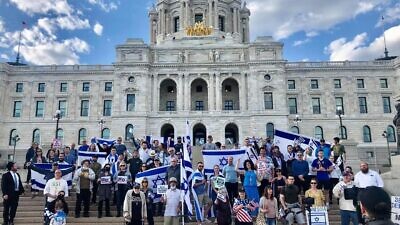 A Students Supporting Israel organized rally in Minnesota in May 2021. Source: SSI/Facebook.