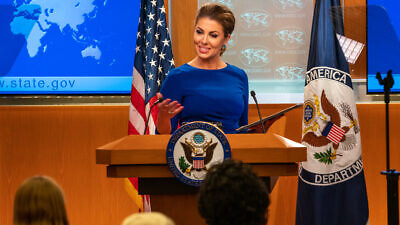 Former State Department Spokesperson Morgan Ortagus holds a press briefing at the U.S. Department of State in Washington, D.C., on September 12, 2019. Credit: State Department photo by Ron Przysucha.