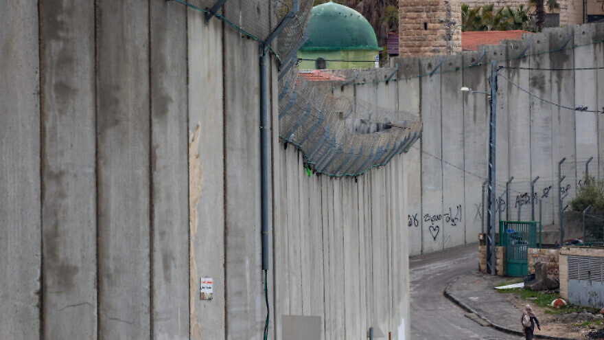 The Jerusalem security barrier, Feb. 2, 2020. Photo by Olivier Fitoussi/Flash90.