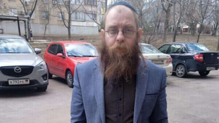 Chabad-Lubavitch Rabbi Aryeh Schwartz in Donetsk, Ukraine. Credit: Courtesy.