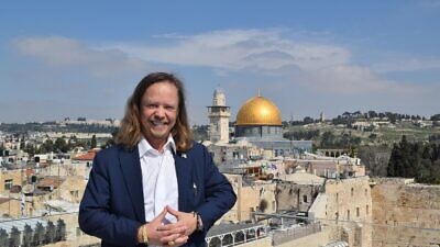 Brock Pierce in the Old City of Jerusalem. Credit: Jacob Berkowitz.