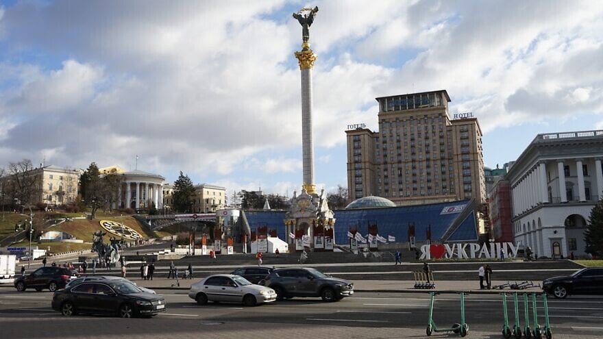 Maidan Independence Square with Hotel Ukraine. Credit: Milan Sommer/Shutterstock.