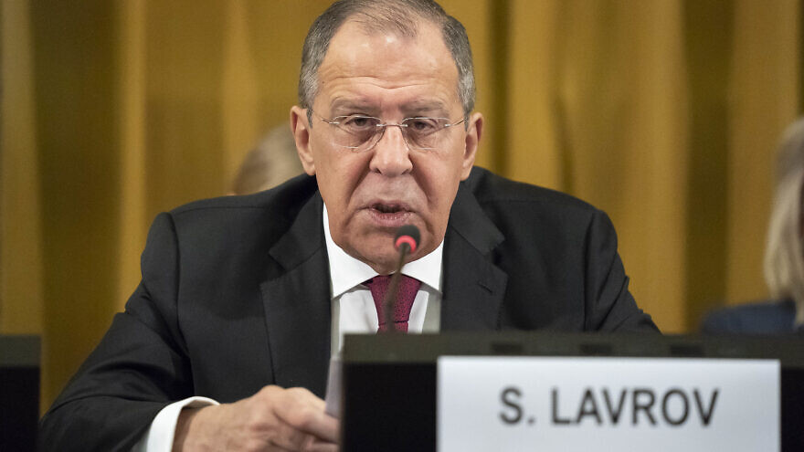 Russia's Minister of Foreign Affairs Sergey Lavrov delivers a speech at the Conference on Disarmament, March 14, 2022. Credit: U.N. Photo by Emmanuel Hungrecker.