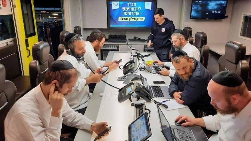 Emergency hotlines connect the Jews of Ukraine with Chabad’s boots on the ground at high-tech crisis-management centers like the one above in Kfar Chabad, Israel. Credit: Chabad.org/News.