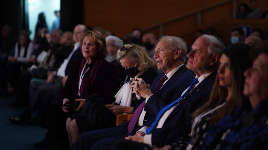 Former U.S. senator Joe Lieberman attends the opening event of the Begin Symposium in Jerusalem, March 13, 2022. Credit: Hanna Taieb.