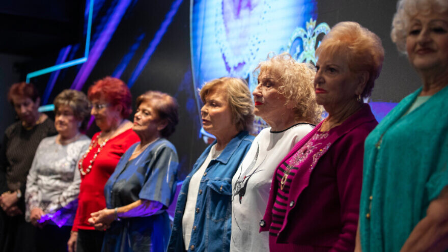 Israeli women survivors of the shoah take parts to the Holocaust Survivor beauty pageant in Jerusalem on November 16, 2021. Photo by Olivier Fitoussi/FLASH90
