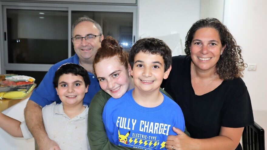 Rebecca Franks and her family, who made aliyah from Boca Raton, Fla. Credit: Courtesy.