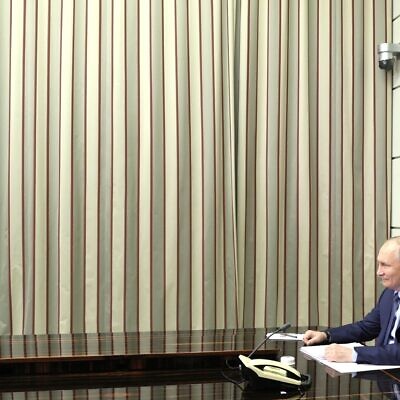 U.S. President Joe Biden meets with Russian President Vladimir Putin via videoconference on Dec. 7, 2021. Credit: Presidential Executive Office of Russia via Wikimedia Commons.