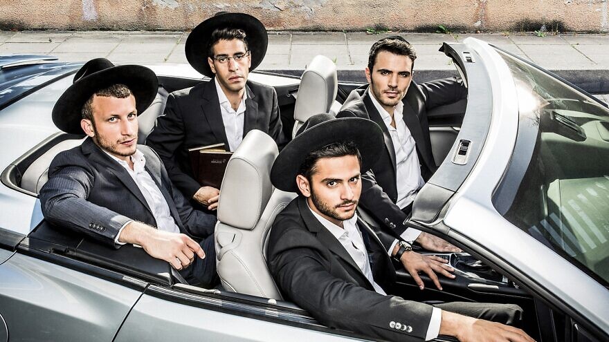 Young haredim form the cast of the Israeli TV hit “The New Black” (“Shababnikim”). Credit: Courtesy of HOT.