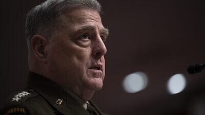 Army Gen. Mark Milley, U.S. Chairman of the Joint Chiefs of Staff, appears before the Senate Armed Services Committee at the conclusion of military operations in Afghanistan, Sept. 27, 2021. Credit: Department of Defense Photo by Chad J. McNeeley.