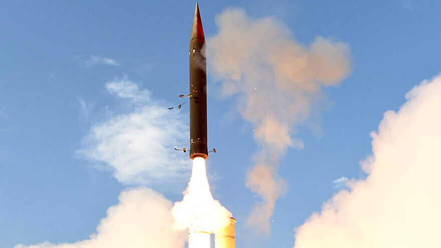 An illustration of the Arrow-3 missile interceptor. Credit: Israel Aerospace Industries.