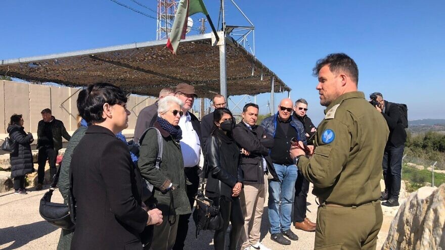 A delegation of German politicians visited with members of the Israel Defense Forces, March 20211. Credit: ELNET Europe-Israel/Igal Elimelech.