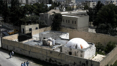 The Joseph's Tomb compound, Nablus, April 10, 2022. Photo by Nasser Ishtayeh/Flash90.