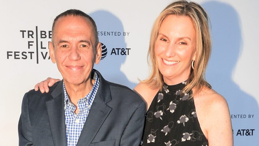 Comedian Gilbert Gottfried and film producer Dara Kravitz attend the world premiere of “Clive Davis: The Soundtrack Of Our Lives” at Radio City Music Hall in New York City on April 19, 2017. Credit: Ron Adar/Shutterstock.