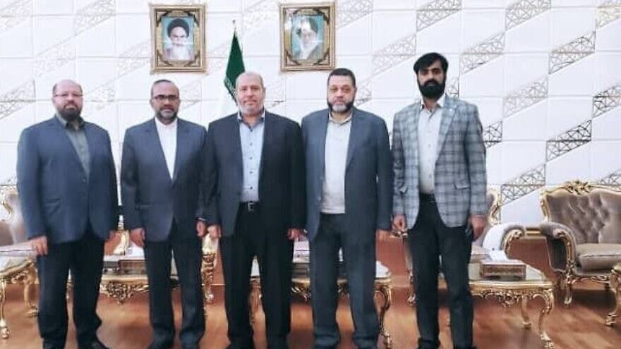 A high-ranking Hamas delegation arrives in Tehran for meetings with senior Iranian officials on April 27, 2022. Credit: IRNA.